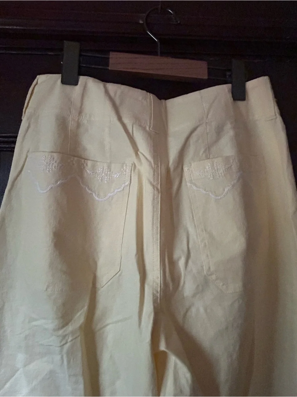 Maeve Colette Lace Trim Pale Yellow Size 28 Embroidered Hem & Pockets NWOT - Picture 9 of 10